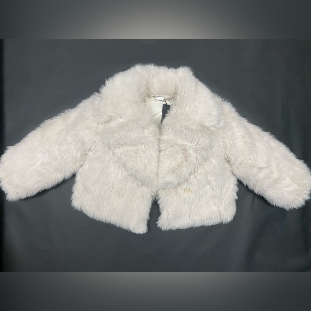 Banana Republic Faux Fur Reversible Coat Down Jacket Cream / White NWT